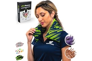 FEEL RECOVERY Saco Térmico Semillas Cervical - Almohada Cuello para Calentar en Microondas (60x15 cm) - Cojín de Semillas - Bolsa de Calor con Funda Lavable, Tela de Algodón 100% y Olor a Lavanda