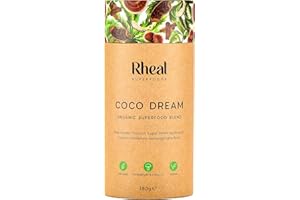 Rheal Coco Dream, 180g (30 Servings), Organic Hot Chocolate Powder with Reishi Mushroom & Peruvian Cacao, Low Sugar Bedtime Drink to Relax & Unwind, Natural Ingredients, Vegan
