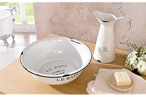 FRANK FLECHTWAREN Le Bain Wash Bowl with Jug Set of 2