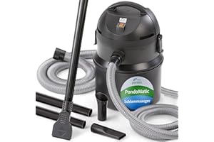 Pontec Pondomatic Teichschlammsauger (1400 W) Teichsauger Schlammsauger Teich für einen Sauberen Teichboden, 30 L Auffangvolumen, Inklusive 3 Düsen und 4 M Kabel, 2 Jahre Garantie, Deutsche Technik