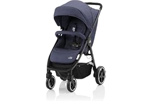 BRITAX RÖMER Passeggino B-AGILE M Compatto e Pieghevole con una Mano Bambini da 0 a 22 kg dalla Nascita fino ai 4 Anni, Navy Ink