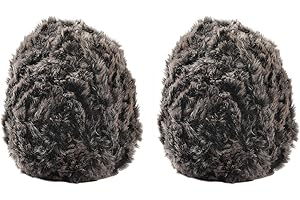 BEEFLYING Filato di Lana Imitazione Pelliccia di Visone Nero Filato di Lana Imitazione Pelliccia di Visone Morbido Peluche Filato all'Uncinetto per progetti di Maglieria