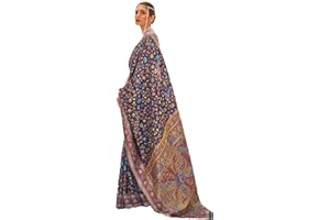 ETHNICMODE Indian Fancy SAREE for WOMEN Kashmiri Banarasi Soft Silk Multicolored Saree (Sari) For Women With Blue Blouse Piece-112