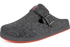 GAATPOT Zapatilla de Casa para Unisex Hecha en Fieltro,Zuecos de Invierno en Forro Caliente,Talla 36-46