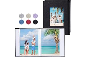 Vienrose Álbumes de Fotos Pequeños 15x10cm Fotos, 2 Paquetes de Mini Álbumes de Fotos con Cubierta de Lino, 26-Páginas con Capacidad para 52 Fotos, Obras de Arte o Postales