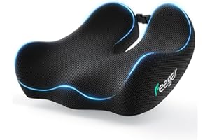 Feagar Ortopedyczna poduszka do siedzenia z pianką memory – ergonomiczna poduszka do siedzenia na krzesło biurowe, samochód i do biura domowego – poduszka do siedzenia odciążająca przy długim