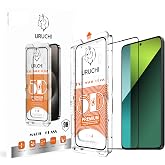URUCHI Xiaomi Redmi Note 14 İle Uyumlu Hizalama Aparatlı ve Takılırken Camın Altında Kesinlikle Toz Bırakmayan Darbelere Karş