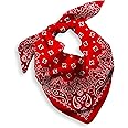 EVERY-VILLE Where EVERYone is Welcome 1 Pack Cotton Bandana for Women Men Gift Packaging - Cowgirl Cowboy Accessory Headband Scarf Neckerchief - Large Paisley Hair Face Covering
