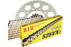 MOTOMENT Kit chaîne DID 525 VX3 compatible avec KTM 1290 Super Duke R ABS 1301 Superduke 2013-2016