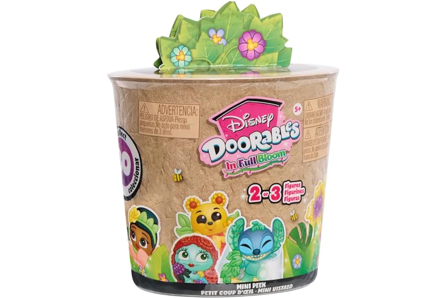 Disney Doorables In Full Bloom Mini Peek Series 15 - Mystery Floral Themed Mini Figures, Assemble and Display, Collectible Disney Surprise Toy, For Collectors, Fans, Tweens & Kids 5 Up