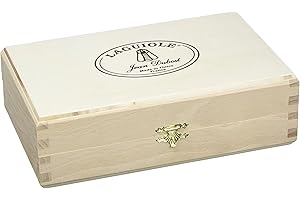 Laguiole Jean Dubost 98/11696 - Servizio Apri ostriche in Cofanetto in faggio e Coltello Apri-ostrica in ABS, Colore: Nero