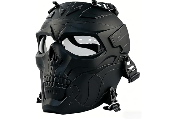 WISEONUS Skull Mask Masque Tactique de Protection intégral Masque Airsoft Paintball Jeux de Guerre Halloween