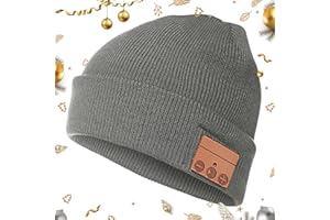 NOViX Bluetooth Beanie Gift for Men & Women, Music Hat with Wireless Speaker, Warm Knit Winter Cap for Christmas, Birthday, Hands Free Calling for Running, Skiing, Travel.