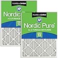 Nordic Pure 16x20x1M13+C-2 MERV 13 Plus Carbon AC Furnace Filter 16x20x1 Merv 13 Plus Carbon AC Furnace Filters Qty 2
