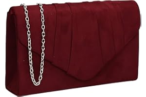 SwankySwans Women's Iggy Suede Velvet Envelope Party Prom Clutch Bag Clutch