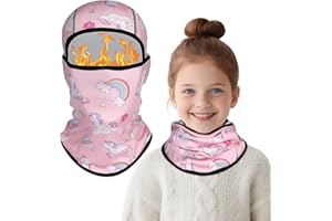 TAGVO Cagoule Balaclava pour Enfants - Charmants Dessins Animés, Multifonctionnel Cagoule Masque De Ski en Polaire Thermique Élastique Respirant, Chapeau avec Cache-Cou pour Garçons et Filles