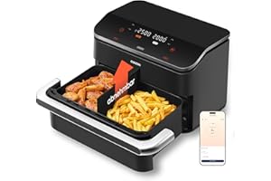 ‎COSORI COSORI Heißluftfritteuse 2 Kammern, Dual Blaze TwinFry 10L Airfryer, mit 4 Heizrohren und flexiblen Kammern, gleichmäßige Hitzeverteilung, Temperatur bis 240 Grad C, Schwarz