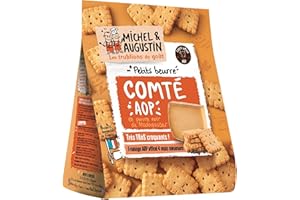 Michel et Augustin - Biscuits apéritifs au fromage Comté AOP 100g - Lot de 12 sachets