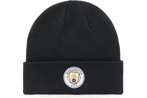 MANCHESTER CITY F.C. Manchester City FC Adults Official Knitted Winter Football Crest Hat