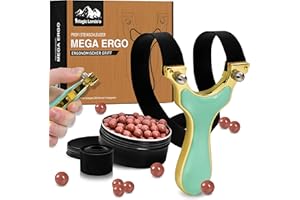 ‎MAGIC LONDO'O Magic Londo'o® Zwille Steinschleuder Profi -Set I Robuste Schleuder Zwille für Jede Handgröße I 200 Tonkugeln Schleuder für Outdoor
