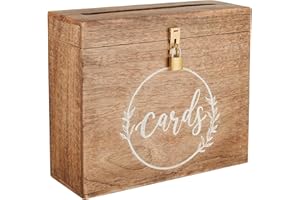 Eximious India Wedding Card Box with Card Slit and Lock 12"X10"X4.5"- Gift Wishing Well Card Box for Weddings, Receptions, Birthdays, Graduations, Baby Showers, Honeymoon Funds WBKH (Burnt)