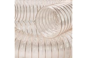 AWM Absaugschlauch transparent 0,4mm Absauganlage Spiralschlauch schwer entflammbar Flexschlauch (110 mm)