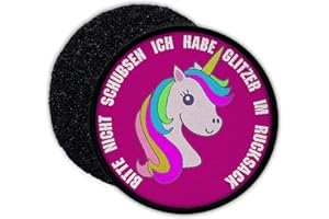 Copytec Patch Bitte Nicht schubsen Ich Habe Glitzer im Rucksack Einhorn Joghurt #32567