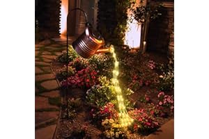 lifemet Star Shower Garden Decoration Watering Can Lights - Solar Fairy Garden LED Art Light, Shower Fairy Lights für Gartenweg, Baum, Rasen, Pfad, mit Ständer