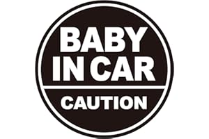 GEEKBEAR Baby in Car Magnet (Black/Black) - Baby on Board Magnet for Car - No Sticker or Suction Cup - Baby on Board - Baby in Car Sign Sticker Decal - Kids Children on Board Window Bumper Safety Sign