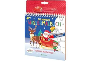 Das magische Wassermalbuch - Fröhliche Weihnachten!: Male die tollen Motive mit dem enthaltenen Zaubermalstift immer wieder aus