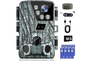 KJK 4K Wildkamera 48MP, Wildkamera mit Nachtsicht 0,1 s Auslösezeit Bewegungsaktiviertes 120 ° breites Kameraobjektiv, IP66-J