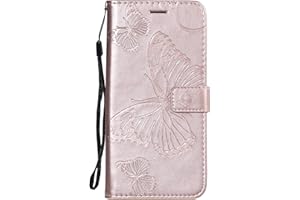 DENDICO Cover per Xiaomi Redmi Note 8 PRO, Pelle Portafoglio Custodia per Xiaomi Redmi Note 8 PRO Custodia a Libro con Funzione di appoggio e Porta Carte di Credito - Oro Rosa