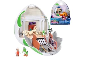 Super Mario Galaxy-filmen Yoshi Egg 9" / 23 cm lekset med 1,5" actionfigurer, officiellt licensierat av Jakks Pacific, inklud