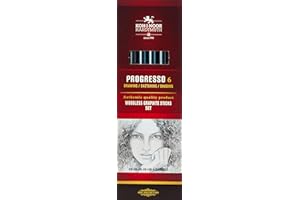 KOH-I-NOOR Progresso Set de crayons sans Bois Graphite(Set de 6)