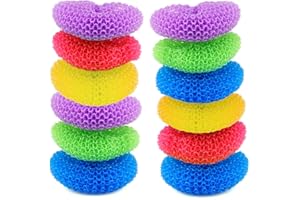 D.RECT IDEA HOME-12 Stück Kunststoff-Topfreiniger Kunststofftopfkratzer Kratzschwamm