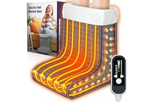 MEFINE Ogrzewacz do stóp, koc grzewczy, puszysty, nadająca się do prania wyściółka wewnętrzna, automatyczne wyłączanie, ochrona przed przegrzaniem