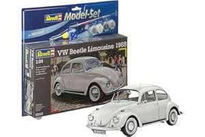 Revell Modellbausatz Auto 1:24 - Volkswagen VW Käfer 1968 (VW Beetle) im Maßstab 1:24, Level 4, originalgetreue Nachbildung mit vielen Details, Model Set mit Basiszubehör, 67083