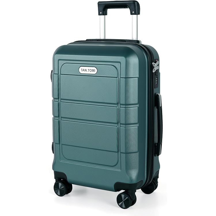 Produktbild von 4 Rollen Handgepäck TANTOMI Hartschalen Koffer 65L - Handgepäck Trolley Mit TSA-Schloss & 360° Rollen 4 Rollen 360° Drehbar