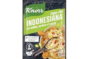 Knorr Zuppa Indonesiana, Piatti Pronti Knorr con Verdure da Agricoltura Sostenibile, Senza Coloranti, Senza Conservanti, Fonte di Proteine, Fonte di Fibre, Vegetariano, 45 g