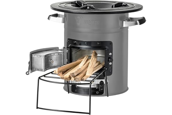 BBQ-TORO Four à Missiles #2 | Acier Inoxydable Rocket Stove pour Les chignons, Les poêles et Bien Plus Encore