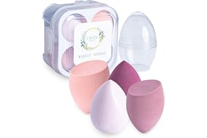 GENERISCH Make Up Schwamm Set, 6 Teiliges SWEN Beauty Sponge set - hohe Qualität, Schminkschwamm, Mischschwamm, Optimal für Flüssigkeit, Creme und Puder, Makeup Schwämmchen GERMAN BRAND