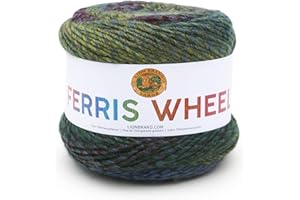 Lion Brand Yarn Ferris Wheel, Roving, Multicolor Yarn for Knitting, Crochet, and Crafts, Imaginary Garden, 1 Pack