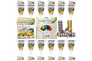 Jugendweihe Party Deko-Set I Hängedeko mit Girlande Wimpel Fallschirm Luftschlangen Absperrband Outdoor XL Party-Set Jugendfeier von Feste Feiern