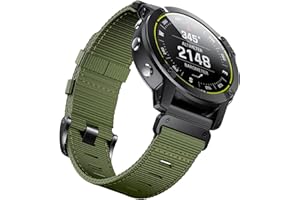 ANBEST Nylon Bransoletka Kompatybilny z Fenix 6X/Fenix 6X Pro/Fenix 5X Pasy - opaska do szybkiego uwalniania ze śrubą do Fenix 3/Descent MK1/Tactix Delta dla kobiet i mężczyzn