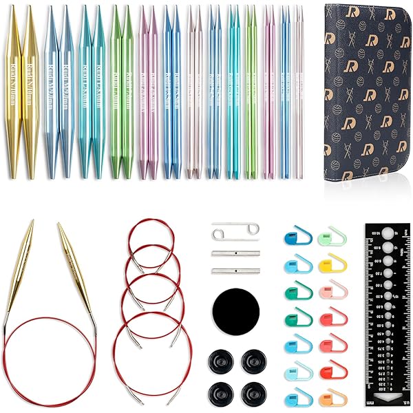 Dirfuny Simpatici pennarelli per uncinetto, anelli in metallo per tessitura, trapuntatura e tessitura, resistenti ai graffi, per artigianato, creazione di gioielli, scrapbooking