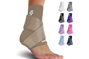 SS SLEEVE STARS Sleeve Stars Chevillère de Maintien Sport - Noir, Chevillère Entorse I Attelle Cheville Entorse I Tendinite Tendon d’Achille I Chevillière Ligamentaire, Strapping, Compression pour Homme et Femme