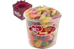 PAULNALA DEIN XXL ONLINESHOP Red Band Zungen super sauer 1,2 kg Dose inkl. Überraschungsgeschenk von Paulnala.de