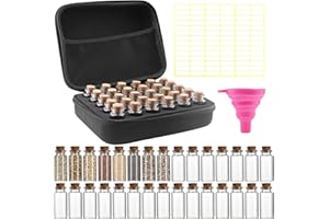 Getyjoe 30 Fentes Boite à Graines Boîte de Rangement pour Graines Organisateur de Semences avec étiquettes Autocollants et Entonnoir pour Stocker Graine de Fleurs Graines de Piment Plantes Graines