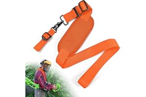 yuejuhe Schultergurt Rasentrimmer, Tragegurt Motorsense, Verstellbar Gurt für freischneider, Langer Trimmer Gurt für Laubbläser Heckenschere Gartenarbeit Unkrautfresser (Orange)