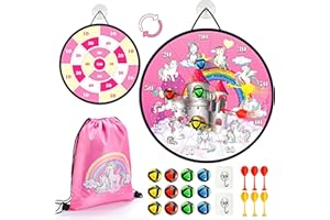 Corrit 71cm Diana Dardos de Plegable Doble con 12 Bolas 6 Dardos 2 Ganchos 1 Bolsa de Almacenamiento Impermeable - Juguetes y Regalos para Niños & Adulto